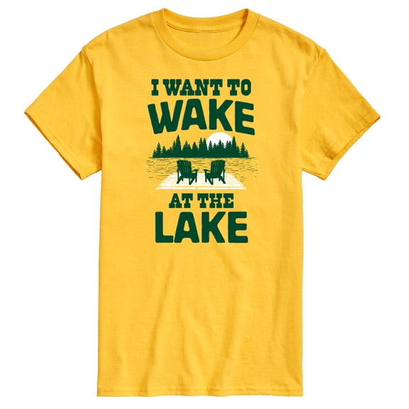 Instant Message - I Want To Wake At The Lake - Men's Short Sleeve Graphic T-Shirt