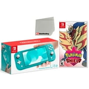 Nintendo Switch Lite 32GB Handheld Video Game Console in Turquoise with Pokemon Shield Game Bundle