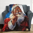 thumbnail image 4 of Funny Santa Claus Christmas Blanket Lightweight Cozy Couch Bed Super Soft And Microfiber Throws Blankets for All Seasons, 4 of 8