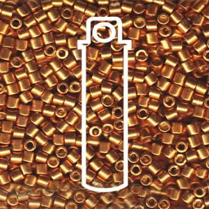 Duracoat Galvanized Yellow Gold Miyuki Delica Beads 8/0 DBL-1833-TB