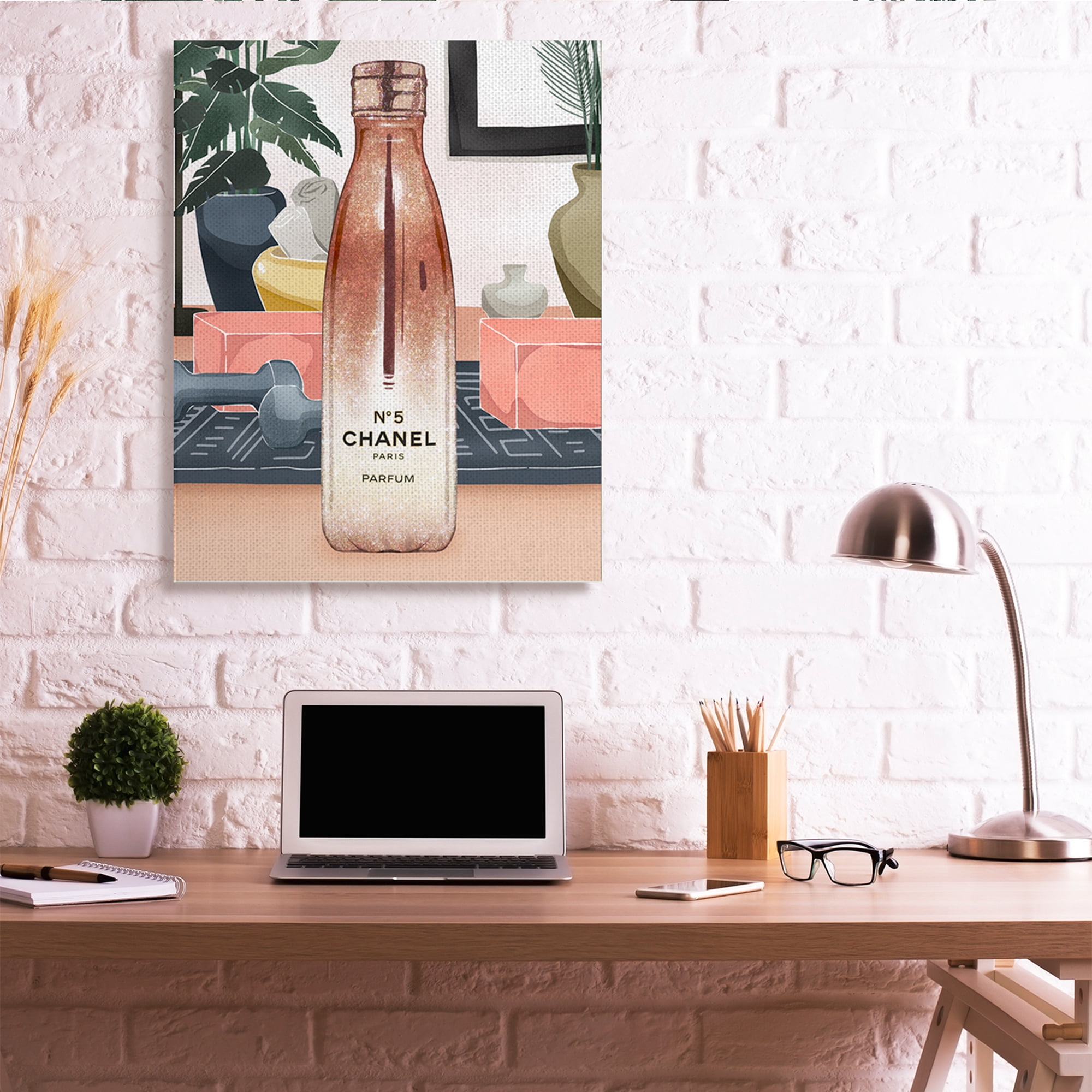 Stupell Industries Glam Fashion Designer Bottle Modern Home Interior Beauty & Fashion Painting Gallery Wrapped Canvas Art Print Wall Art, 36 x 48