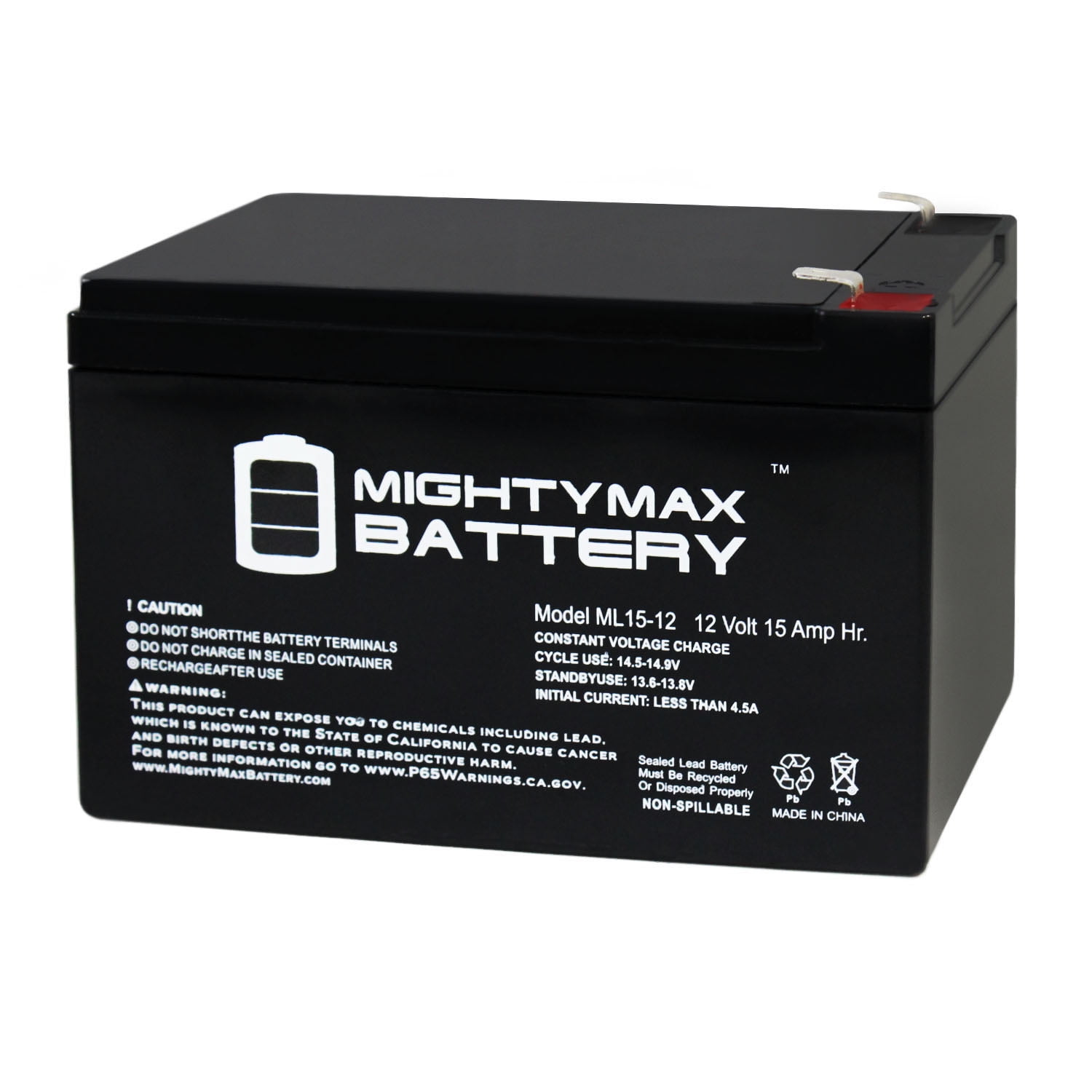 12V 15AH F2 Replacement Battery for Hoveround Activa Patriot Walmart