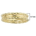 thumbnail image 4 of KoolJewelry Minimalist 14k Yellow Gold 4.7mm Triple Band Ring (size 7), 4 of 5