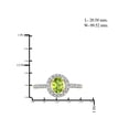 thumbnail image 4 of 1/2 Carat T.G.W. Peridot And 1/20 Carat T.W. White Diamond Sterling Silver Ring, 4 of 4