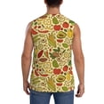 thumbnail image 4 of Fotbe Fruits And Vegetables Men's Camiseta sin Mangas Estampada para Hombres, Playera Casual para Gimnasio, Entrenamiento, Playa-XX-Large, 4 of 7