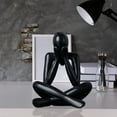 thumbnail image 4 of sunsanly Abstract Man Figurine Sitting Men Statue Sculpture Home Office Living Room Desktop Decoration Ornament Christmas Birthday Gift, 4 of 8
