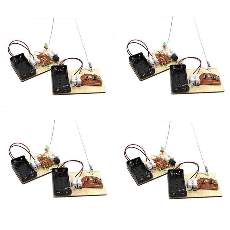 4X Kits STEM, Apprendre le Code Morse, une Machine Télégraphique, Expérience de Circuit Électrique, Kit Électrique (Sans Pile), 4 x Kits STEM (Piles Non Incluses 4 AA)