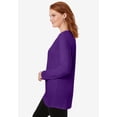 thumbnail image 3 of Woman Within Plus Size Perfect Long-Sleeve Crewneck Tunic, 3 of 6