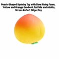 thumbnail image 3 of Peach-Shaped Squishy Toy with Slow Rising Foam, Yellow and Orange Gradient, for Children and Adults, Relaxation Squeeze Toy, 3 of 3