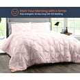 thumbnail image 2 of Alaskan King Comforter Pinch Pink 300 GSM Plush Siliconized Microfiber Fill Duvet Insert Box Stiched Quilted Fluffy Soft 600 TC Egyptian Cotton Shell with Premium Piping & Pillowcases, 2 of 8