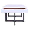 thumbnail image 6 of Furniture of America Vasket Contemporary Metal 2-Drawer Coffee Table in White, 6 of 10