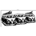 thumbnail image 3 of Adhesivos de pared vintage para autobús, surf, playa, olas, negro y blanco, 3 of 3