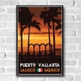 thumbnail image 2 of Puerto Vallarta Vintage Travel Poster / Postcard WPA Style Retro Mexico Art Print, 2 of 4