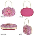 thumbnail image 6 of Kwuty Rhinestone Clutch Purses for Women Evening Wedding Formal - Round Pearl Clasp Handbag - Crystal Diamond Bag, 6 of 7