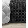 thumbnail image 3 of Abstract Down Alternative Comforter, Antique Theme Round Curved Floral Elements in Squares Art Print, Microfiber Quilt for All Season, 5 Sizes, Charcoal Grey and Dimgray, by Ambesonne, 3 of 3