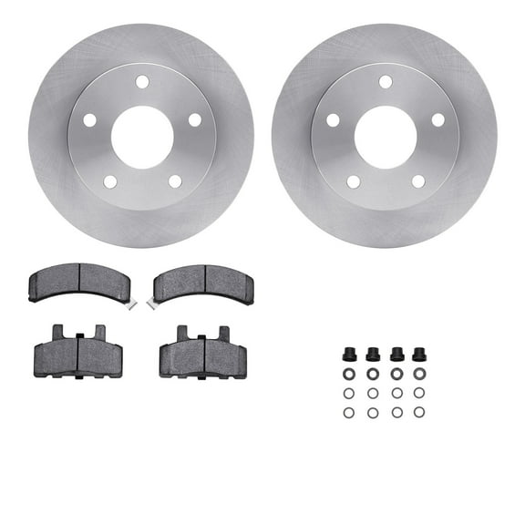Dynamic Friction Company Front Brake Rotors with 5000 Advanced Brake Pads includes Hardware 6512-40366