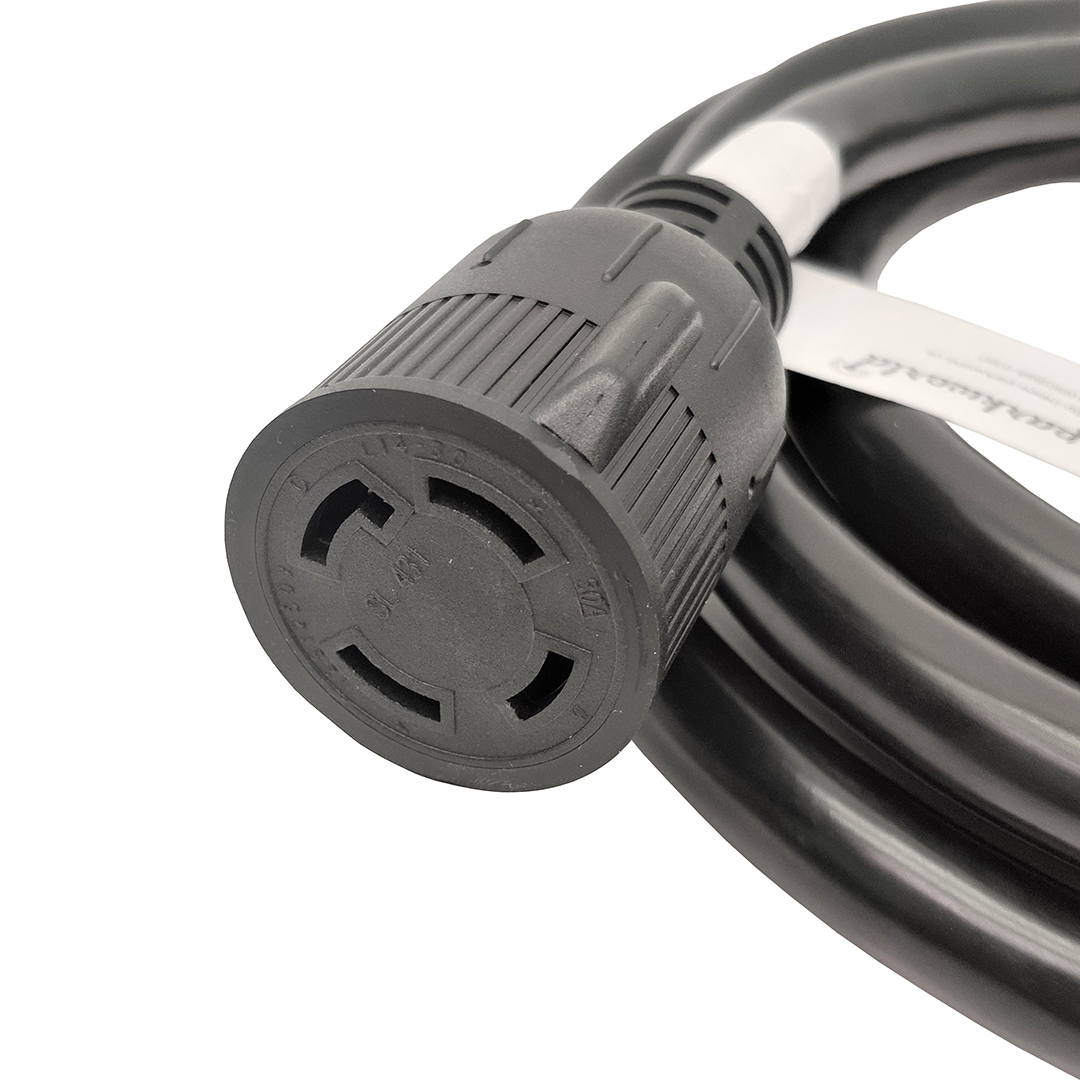 Parkworld 886115A Combiner, Household (2) 5-15 Plug Dual Males to Generator Twist Lock L14-30 Receptacle Female Y Adapter Cord (13.5 FT)