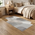 thumbnail image 2 of ODIKA 5'x7' Washable Area Rug Abstract Brushstroke Throw Interlocking Shapes Lightweight Entryway for Dining Room, Under Table, Home Office, Non-Slip Chair-Friendly, 2 of 7