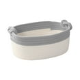 thumbnail image 3 of Cesta de cuerda de algodón, cesta tejida, organizador multiusos, cesta debajo del estante, cesta de almacenamiento para juguetes de bebé, perro, mesa Gris, 3 of 9