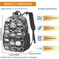 thumbnail image 3 of Skull Gothic Pattern 17" School Backpacks for Teens,Waterproof Oxford Fabric,S-Shape Padded Straps for School,Travel,Hiking,Camping, 3 of 6