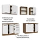thumbnail image 4 of Cocina Integral Modular Madesa Agata 240cm Marrón/Blanco, 4 of 5