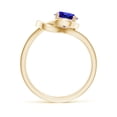 thumbnail image 2 of ANGARA Natural Solitaire Tanzanite Infinity Knot Ring in 14K Yellow Gold for Women (Size-6mm) | December Birthstone, Birthday, Anniversary, Jewelry Gift for Women | Natural Tanzanite Ring, 2 of 9