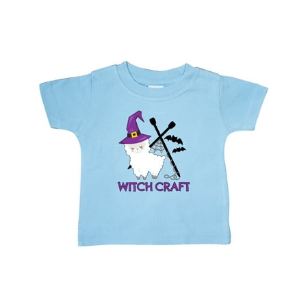 

Inktastic Witch Craft Halloween Knitting Llama with Bats Gift Baby Boy or Baby Girl T-Shirt