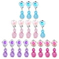 thumbnail image 4 of 8 Pairs Children Ear Clips Earrings Acrylic Earrings Beautiful Ear Decoration, 4 of 7