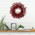 thumbnail image 6 of Sulaicai 11.8 Inch Fall Wreaths for Front Door Outside Autumn Wreath Outdoor Indoors Fall Decorations for Home Thanksgiving Halloween Holiday Decorations for Wall Porch Door (Red), 6 of 6