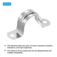 thumbnail image 3 of Unique Bargains 40mm Rigid Pipe Strap Clamp, 20 Pcs 304 Stainless Steel Two Hole U-shape Tube Clip, 3 of 5