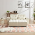 thumbnail image 5 of 3-in-1 Convertible Sleeper Sofa with Storage – Modular Corduroy Sectional Couch, Includes 4 Pillows, Versatile Design for Living Room, Easy Transformation to Bed or L-Shaped Sofa, 5 of 27