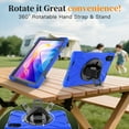 thumbnail image 6 of For Xiaomi Redmi Pad 2 Case 11 inch 2025, 360 Hand Strap, Shoulder Strap, Kickstand, Rugged Drop Protection, Blue, 6 of 7