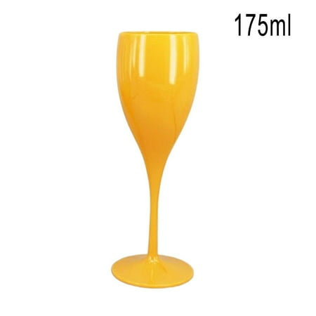 

LIKEM 1Pcss High Quality Plastic Wine Glass Goblet Cocktail Champagne Cups 175ML