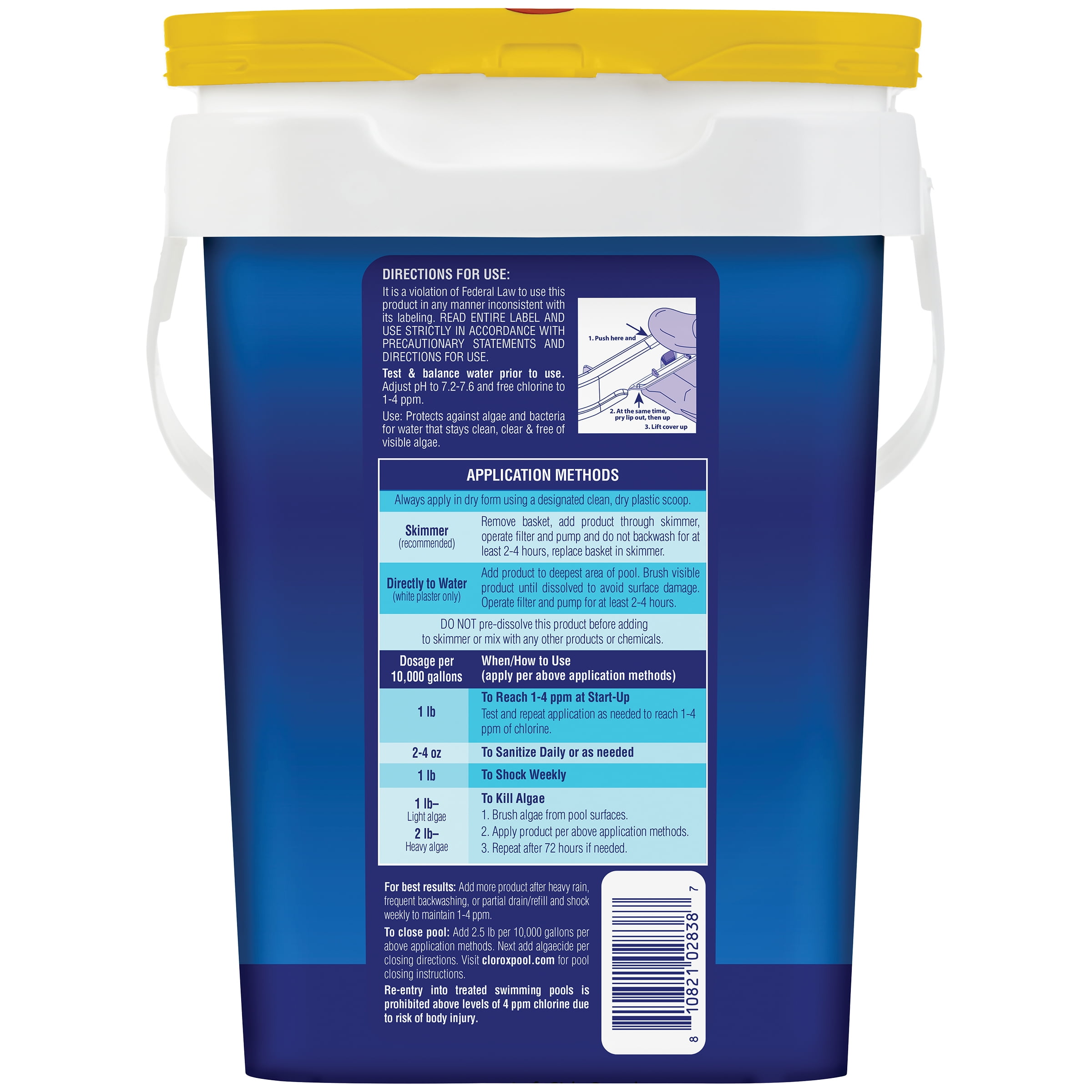 Clorox® Pool&Spa™ All-in-One® XtraBlue Chlorine Pool Chemicals Chlorinating Granules, 6 lb