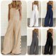 thumbnail image 3 of Moda mujer color sólido mono sin mangas bolsillo con cremallera botón suelto Casual mono mono Abanopi Beige/Medio, 3 of 7