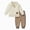 H135-Beige, variant on TOWED22 Toddler Baby Boy Fall Winter Clothes Set Funny Print Sweatshirt Elastic Waist Pockets Pants Set Outfits 2 Piece Clothing(Beige,12-18 M)