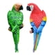 thumbnail image 5 of 2 figuras de loro para jardín, decoración de pared y árbol, adornos de animales Rojo verde, 5 of 9