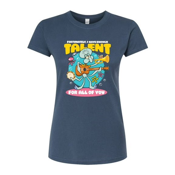 SpongeBob SquarePants - Squidward Enough Talent For All Of You - Juniors Fitted Graphic T-Shirt