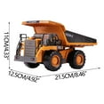 thumbnail image 4 of Fridja 1:24 Scale 9 Channel Alloy Remote Control Dump Truck with 5.5lb Load Capacity, Realistic Sound Effects & LED Lights, 2.4GHz RC Construction Vehicle Toy, 4 of 8