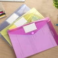 KABUER Plastic Clear Document Folders Plastic Envelopes 10 Pcs Clear