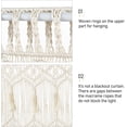 thumbnail image 3 of Mkono Macrame Doorway Curtains Boho Cotton String Window Curtain, 70"L x 51"W Wedding Party Backdrop, Off White, 3 of 6
