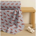 thumbnail image 4 of Soimoi Gray Cotton Cambric Fabric Fox Animal Print Fabric by the Yard 56 Inch Wide, 4 of 7