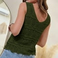 thumbnail image 7 of fatyb Crochet Tank Tops for Women V Neck Hollow out Sleeveless Shirts Knitted Loose Womens Summer Tops, 7 of 7