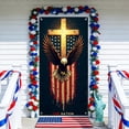 thumbnail image 4 of TanSiDing Independence Day Patriotic Door Decoration, American Flag Door Hanging Banner for 4th of July, Easy to Install Festive Background Fabric for Front Door Indoor Wall Party Decor 90*180cm, 4 of 6
