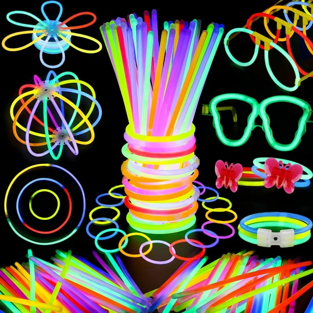 Glow Sticks Party Favors BUDI, 467 unidades, para niños y adultos, 20 ml, 8 colores