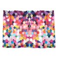thumbnail image 7 of Yayeee Kitchen Curtains Tier Pair Light Filtering 27"x36" Rod Pocket Short Cafe Window Panel, Black Colorful Circles, 7 of 7