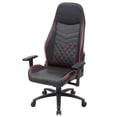 thumbnail image 2 of Furniture of America Consi Faux Leather Gaming Chair, Black, Red, 2 of 12