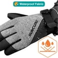 thumbnail image 2 of SUN CUBE Ski Gloves Men Women, Snow Gloves Waterproof Breathable Windproof, Winter Gloves Snowboard Snowboarding Skiing Gear, Insulated Thermal Warm Outdoor Snowmobile Shoveling Hiking (Gray X-Large), 2 of 7