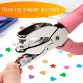 thumbnail image 4 of LZLINGMEI 2 Pack Handheld Hole Paper Punch Kit,Single Hole Punch, Heart and Star Hole Punch,Rubber Handled, 1/4 Inch Metal Paper Punch for Envelopes,Greeting Cards, 4 of 7