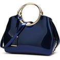 thumbnail image 3 of Bolso de mano brillante para mujer, bandolera de cuero de charol, bolso brillante de noche con asa superior, bolso cruzado de fiesta, 3 of 4